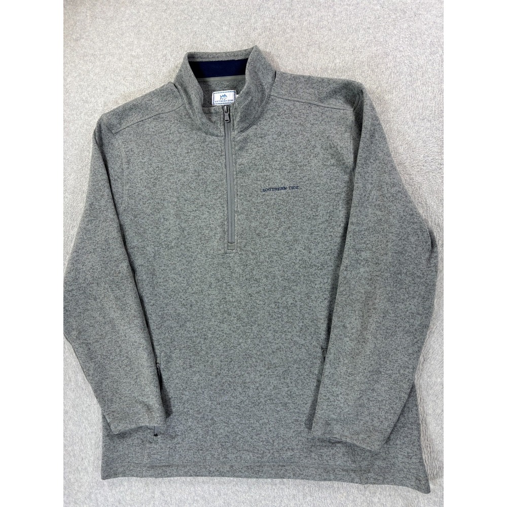 Southern‎ Tide 1/2 Zip Fleece Pullover (Men's 2XL) Gray